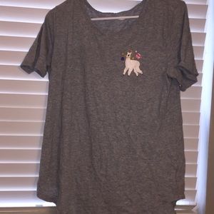 Space llama tee shirt